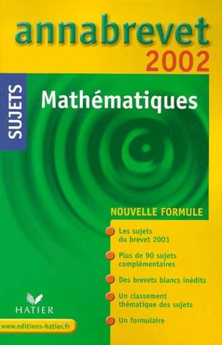 Mathematiques. Sujets 2002