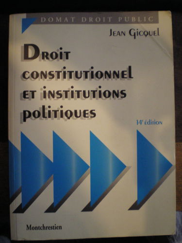Droit constitutionnel et institutions politiques