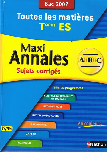 Maxi annales terminale ES