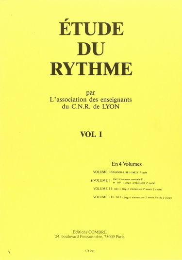 C.N.R. DE LYON - ETUDE DU RYTHME VOL.1 --- FORMATION MUSICALE