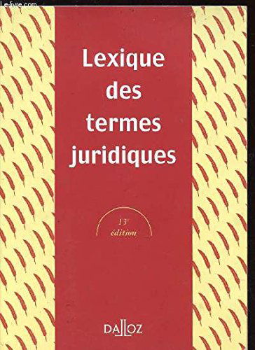 Lexique de termes juridiques