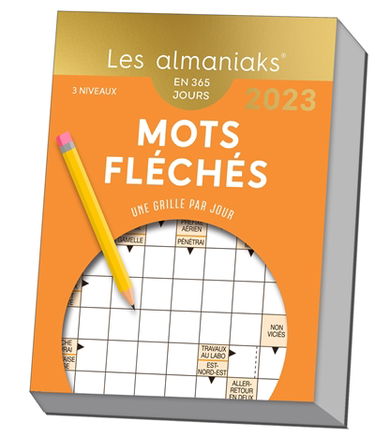 Mots fléchés : une grille par jour, 3 niveaux : en 365 jours, 2023