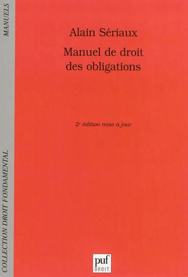 Manuel de droit des obligations