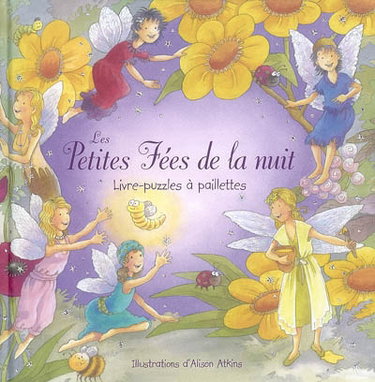 Couverture de Les petites fées de la nuit : livre-puzzles à paillettes