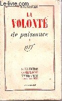 Couverture de La volonté de puissance. tome I