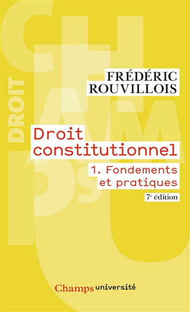 Droit constitutionnel. Vol. 1. Fondements et pratiques