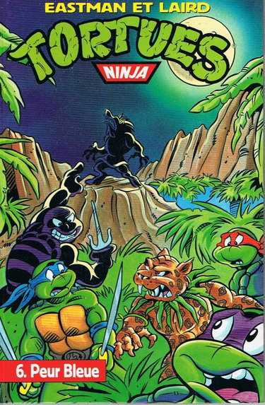 Couverture de TORTUES NINJA N° 6 PEUR BLEUE