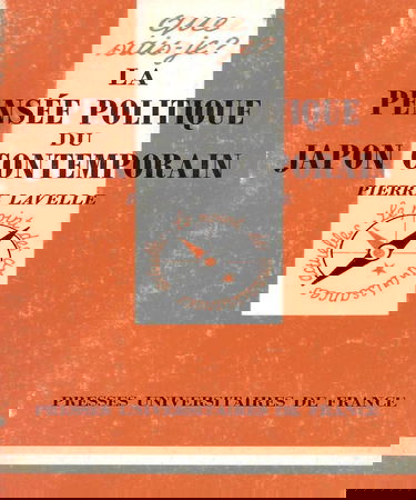 La Pensée politique du Japon contemporain : 1869-1989