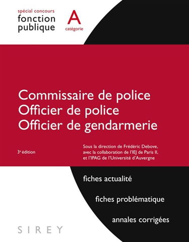Commissaire de police, officier de police, officier de gendarmerie