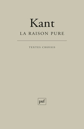 Couverture de La raison pure : extraits de La Critique