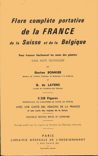 Couverture de FLORE COMPLETE PORTATIVE DE LA FRANCE, DE LA SUISSE ET DE LA BELGIQUE