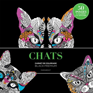 Chats : carnet de coloriage
