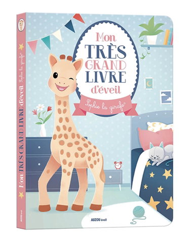 Couverture de Sophie la girafe : mon très grand livre d'éveil