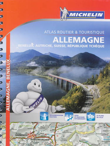 Allemagne, Benelux, Autriche, Suisse, République tchèque : atlas routier et touristique