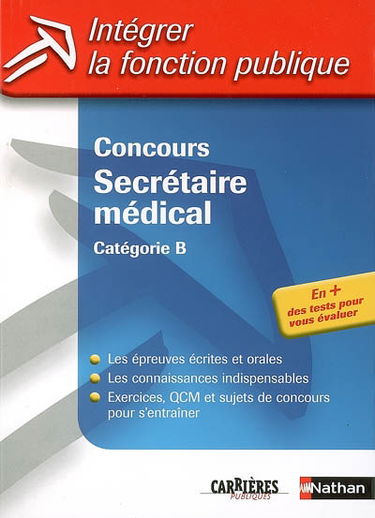 Concours secrétaire médical, catégorie B