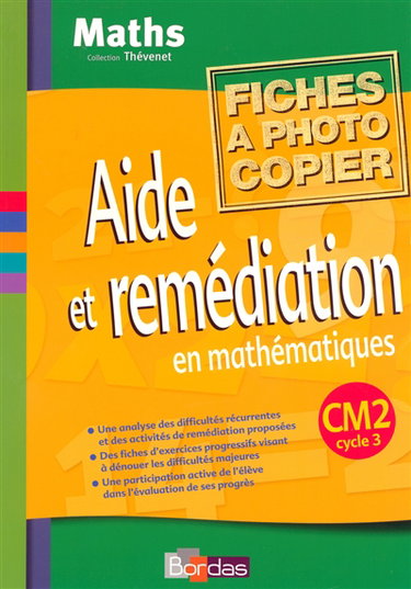Couverture de Aide et remédiation CM2 : fichier photocopiable