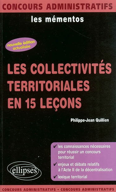 Les collectivités territoriales en 15 leçons