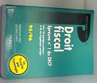 Droit fiscal : épreuve n°1 du DECF