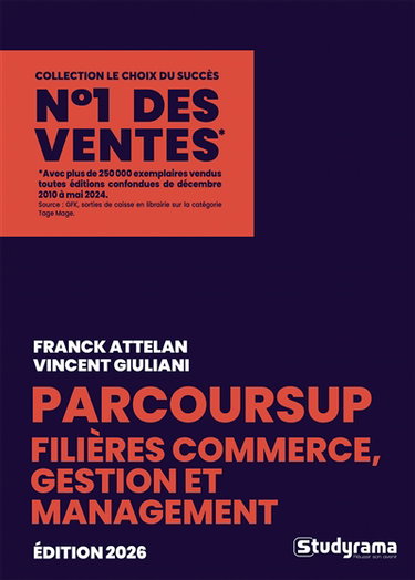 Couverture de Parcoursup filières commerce, gestion et management