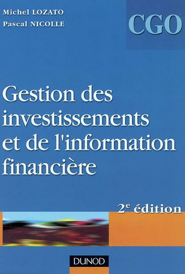 Gestion des investissements et de l'information financière