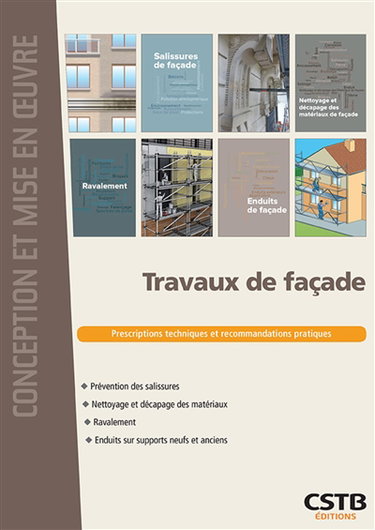 Travaux de façade : prévention des salissures, nettoyage et décapage des matériaux, ravalement, enduits sur supports neufs et anciens : prescriptions techniques et recommandations pratiques