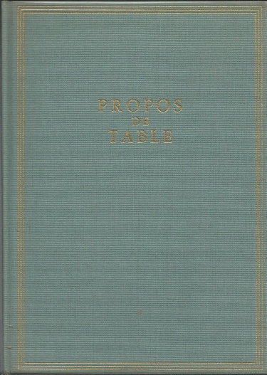 Couverture de Propos de table