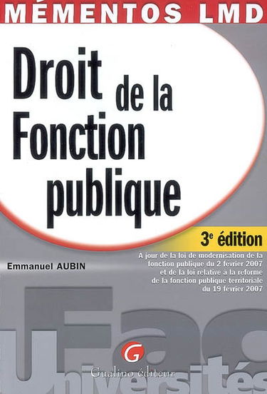 Droit de la fonction publique