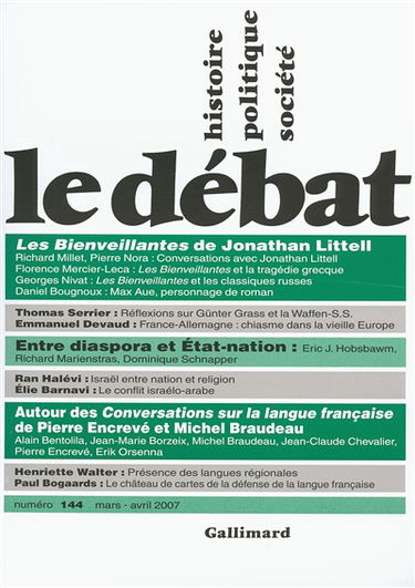 Débat (Le), n° 144. Les bienveillantes de Jonathan Littell