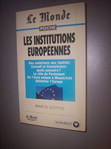 Couverture de Les institutions européennes par M Scotto