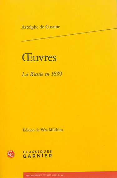 Oeuvres. La Russie en 1839