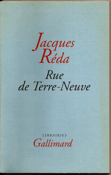 Couverture de Rue de Terre-Neuve par Jacques Réda