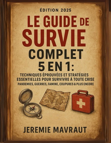 Couverture de Le Guide de Survie Complet – 5 en 1: Techniques Éprouvées et Stratégies Essentielles pour Survivre à Toute Crise – Pandémies, Guerres, Famine, Coupures & Plus Encore