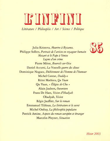 Infini (L'), n° 85