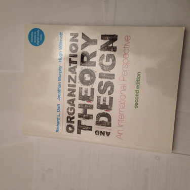 Couverture de Organization Theory and Design: An International Perspective