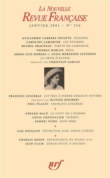 Nouvelle revue française, n° 556