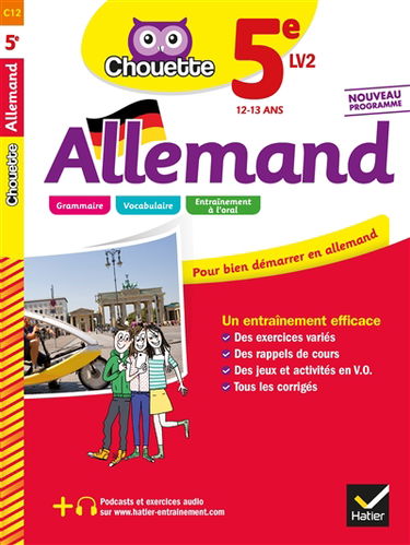 Allemand 5e LV2, 12-13 ans : nouveau programme