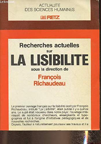 Couverture de Recherches actuelles sur la lisibilité