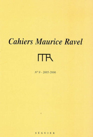 Cahiers Maurice Ravel, n° 9