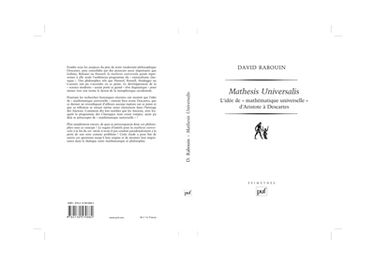Mathesis universalis : l'idée de mathématiques universelle d'Aristote à Descartes
