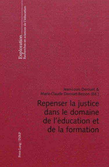 Repenser la justice dans le domaine de l'éducation et de la formation