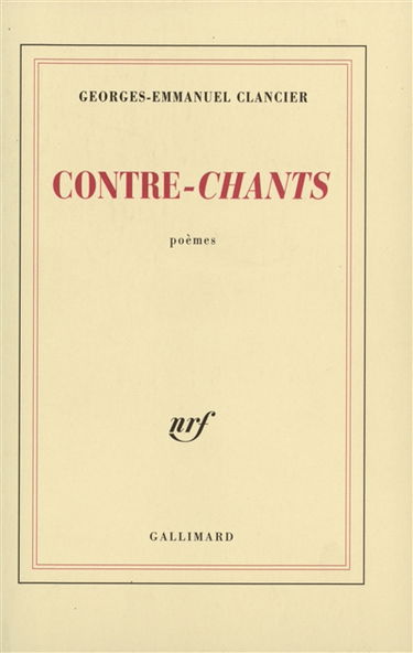 Contre-chants : poèmes