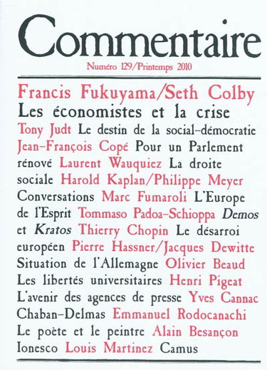 Couverture de Commentaire, n° 129 par Collectif