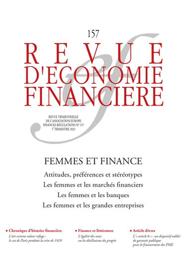 Revue d'économie financière, n° 157. Femmes et finance