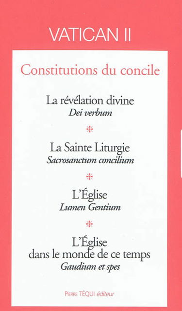 Lot des 4 constitutions du concile Vatican II
