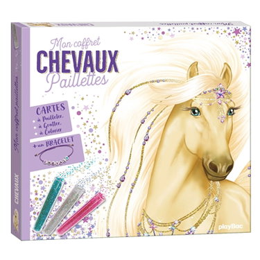 Couverture de Mon coffret paillettes : chevaux