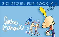 Zizi sexuel Flip book. Faire l'amour