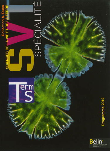 SVT, sciences de la vie et de la terre, Terminale S spécialité : programme 2012