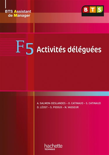 F5 activités déléguées, BTS assistant de manager