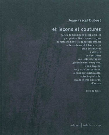 Et leçons & coutures