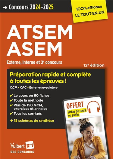 Couverture de ATSEM, ASEM : externe, interne et 3e concours : concours 2024-2025 par Elodie Laplace